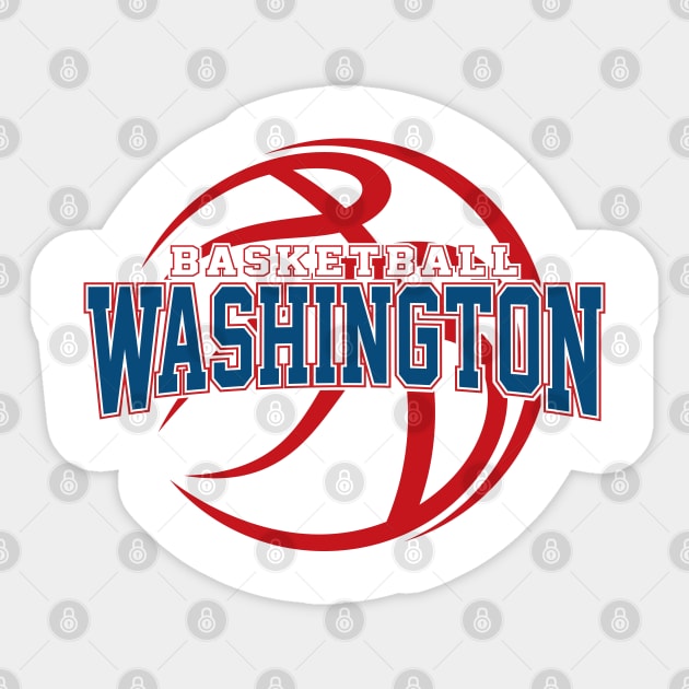 Retro Washington Basketball Sticker by Cemploex_Art